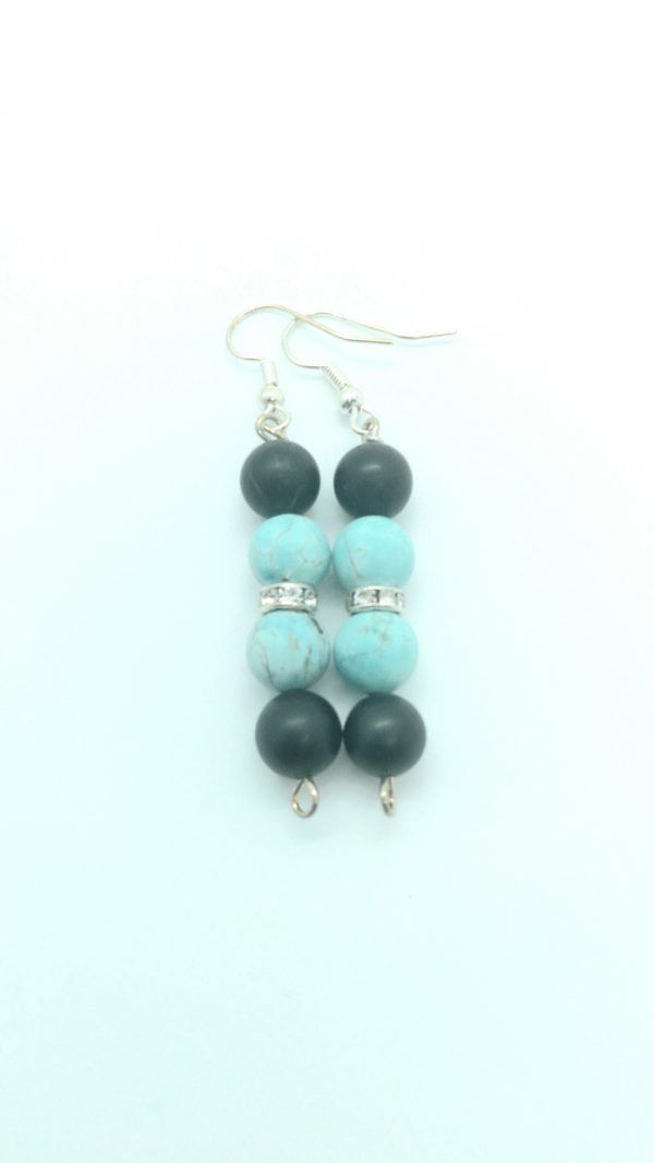 Matte Onyx and Blue Howlite - Image 2