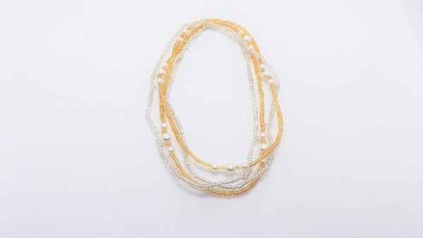 White and Gold Waistbeads