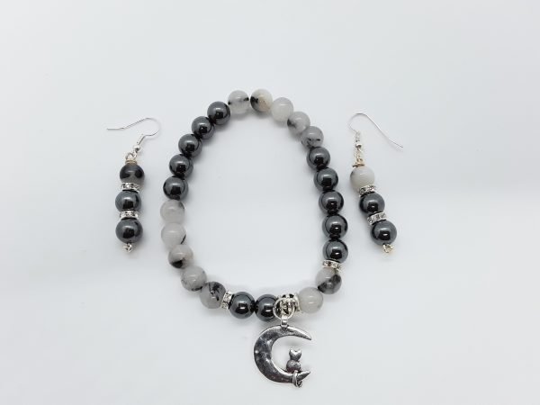 Moonstone and Hematite