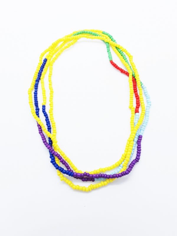 Yellow Red Blue Purple Light Blue and Green Waist Beads