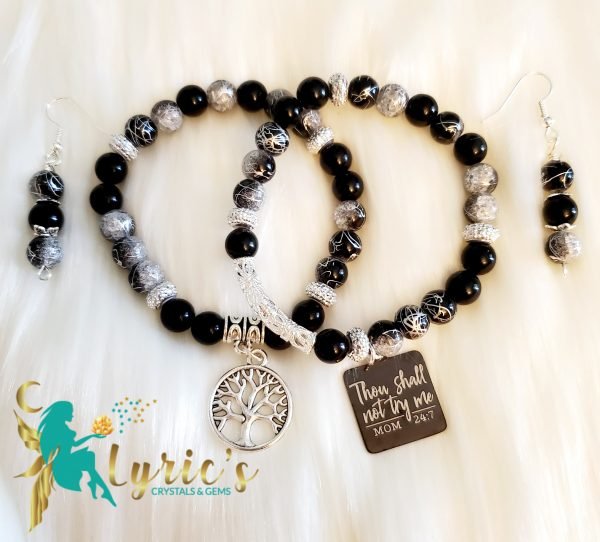 Onyx and Black Dyed Howlite