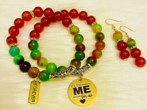 Indian Agate and Carnelian Bracelet