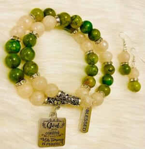 Green Agate and Quartz