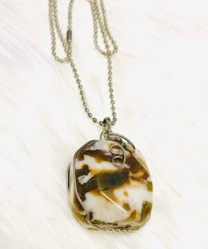 Brown Zebra Agate Necklace