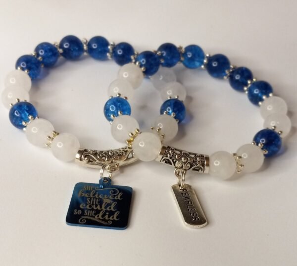 Blue and White Ice Bracelet